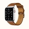 SERIES 6 CASE & BAND APPLE WATCH HERMES SINGLE TOUR 44 MM ATTELAGE