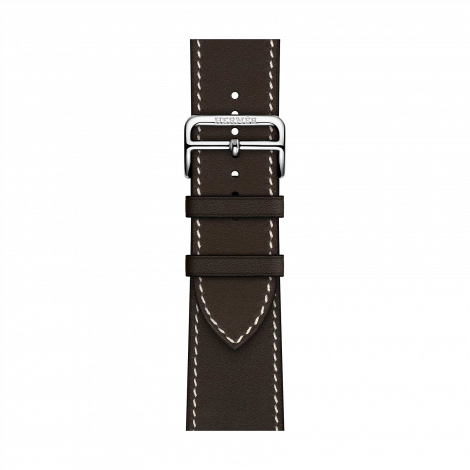 Single tour deployment buckle band in Fawn Barenia calfskin Band made in France Band: Wrist circumference from 6.5" to 7.9"