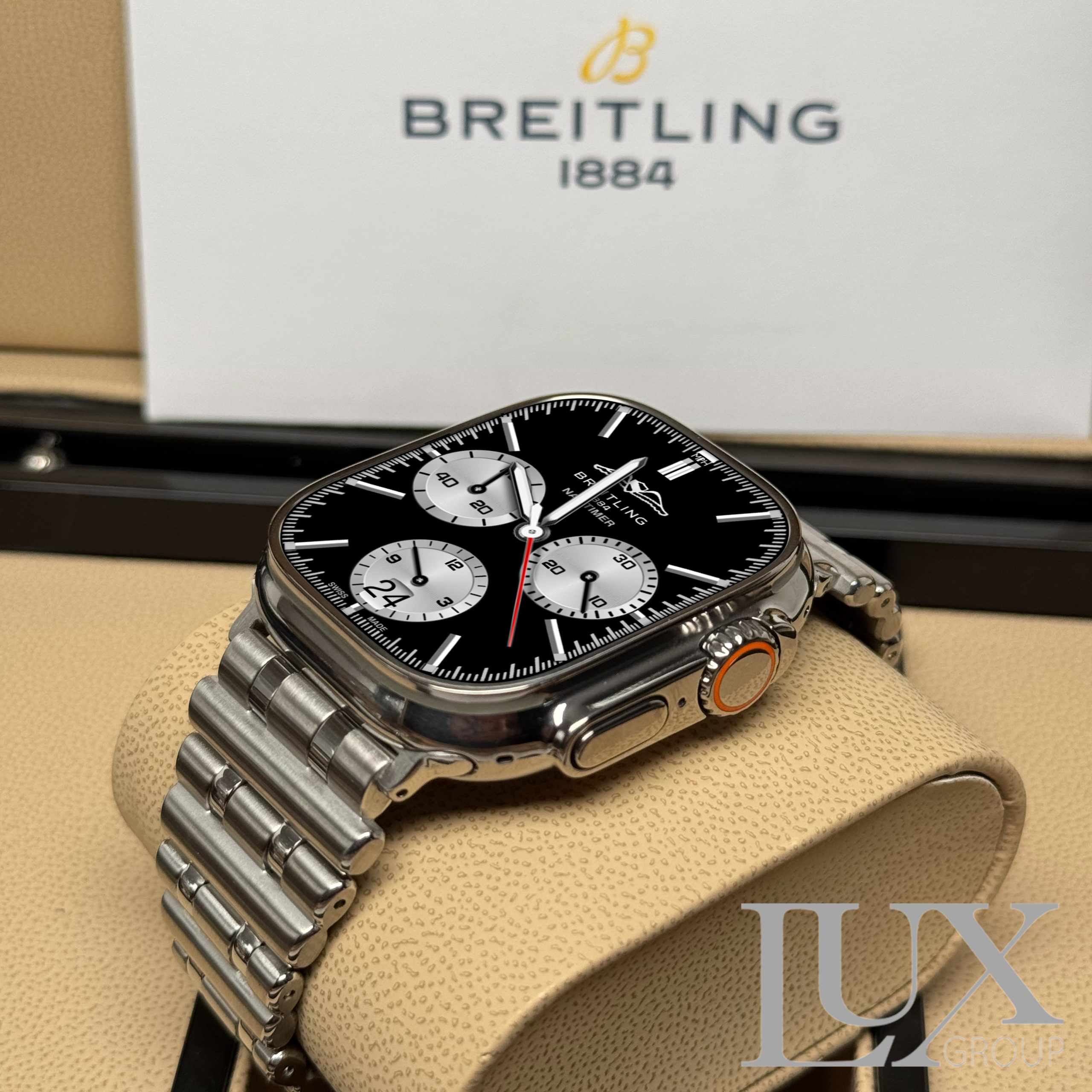 Breitling Navitimer Face Black For Apple Watch Ultra 49mm
