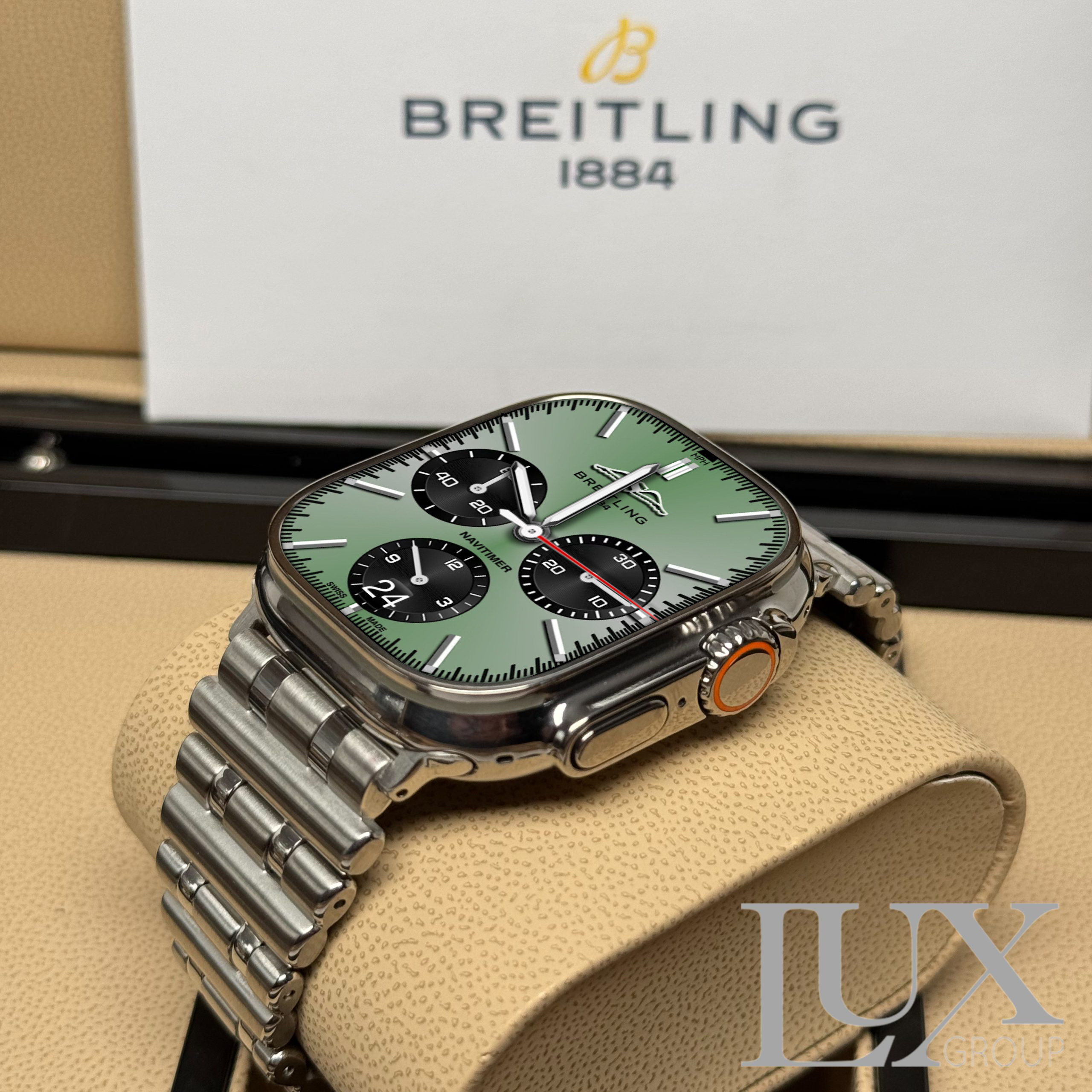 Breitling Navitimer Face Mint For Apple Watch Ultra 49mm