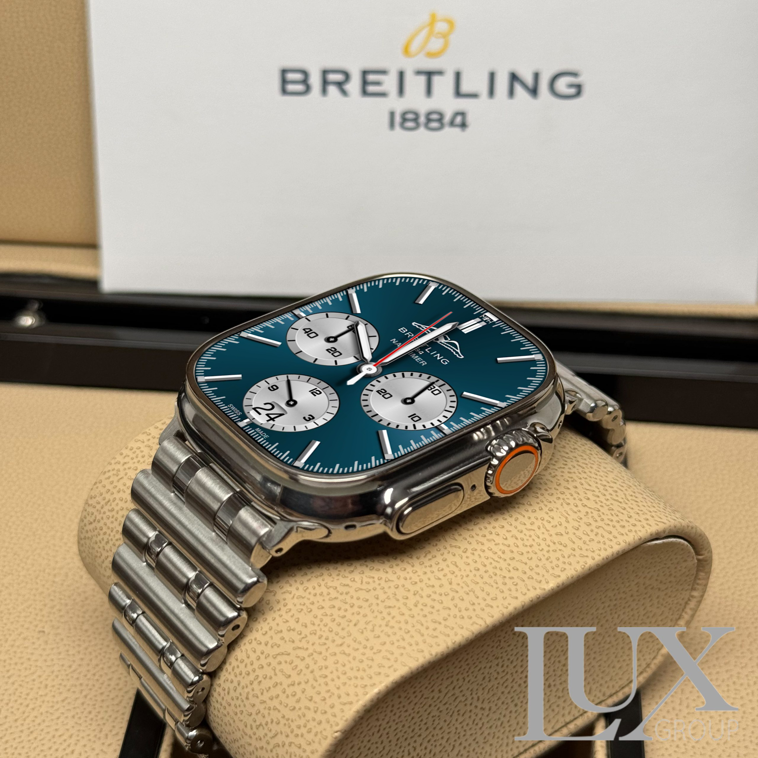 Breitling Navitimer Face Blue For Apple Watch Ultra 49mm