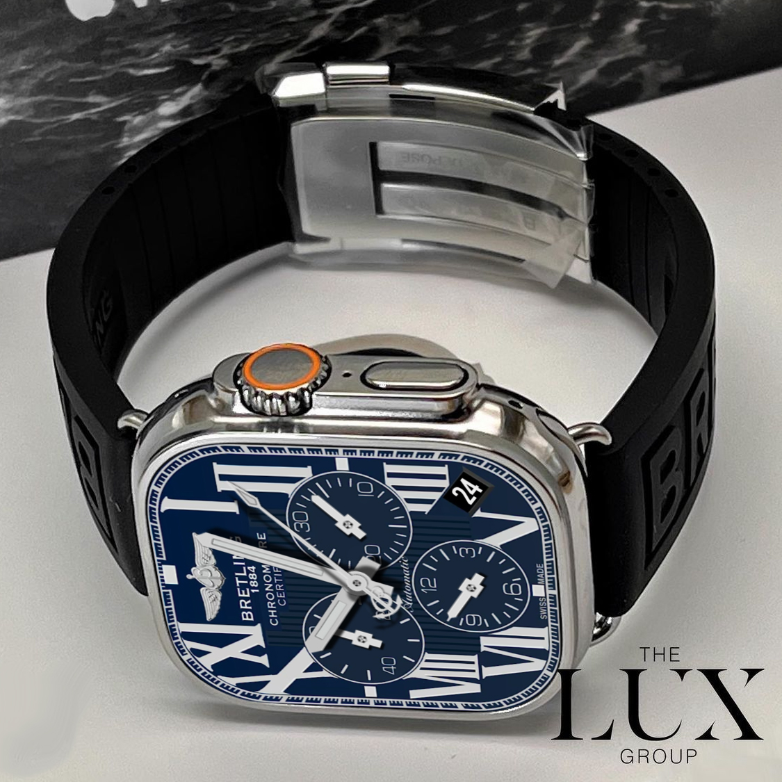 Breitling Chronomat Face Blue For Apple Watch Ultra 49mm