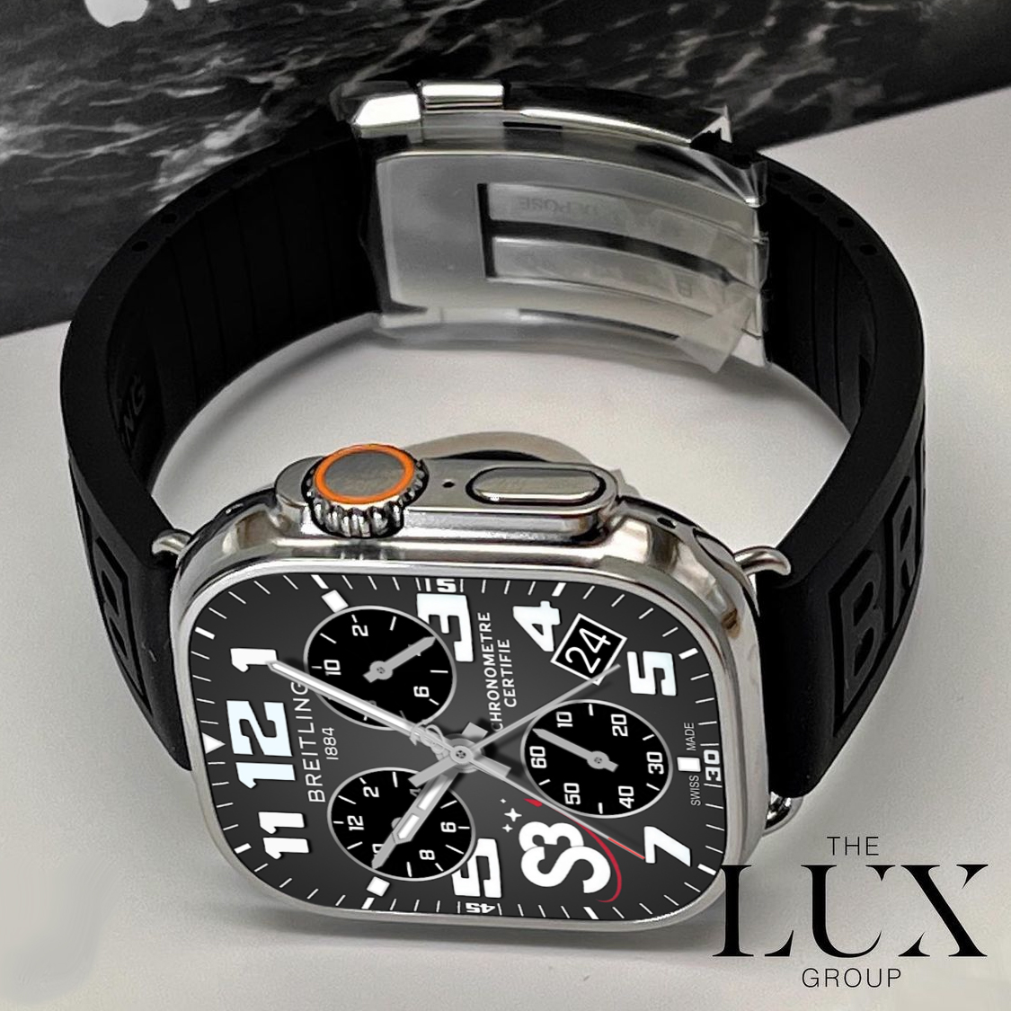 Breitling Chronograph Face Zero G Grey For Apple Watch Ultra 49mm