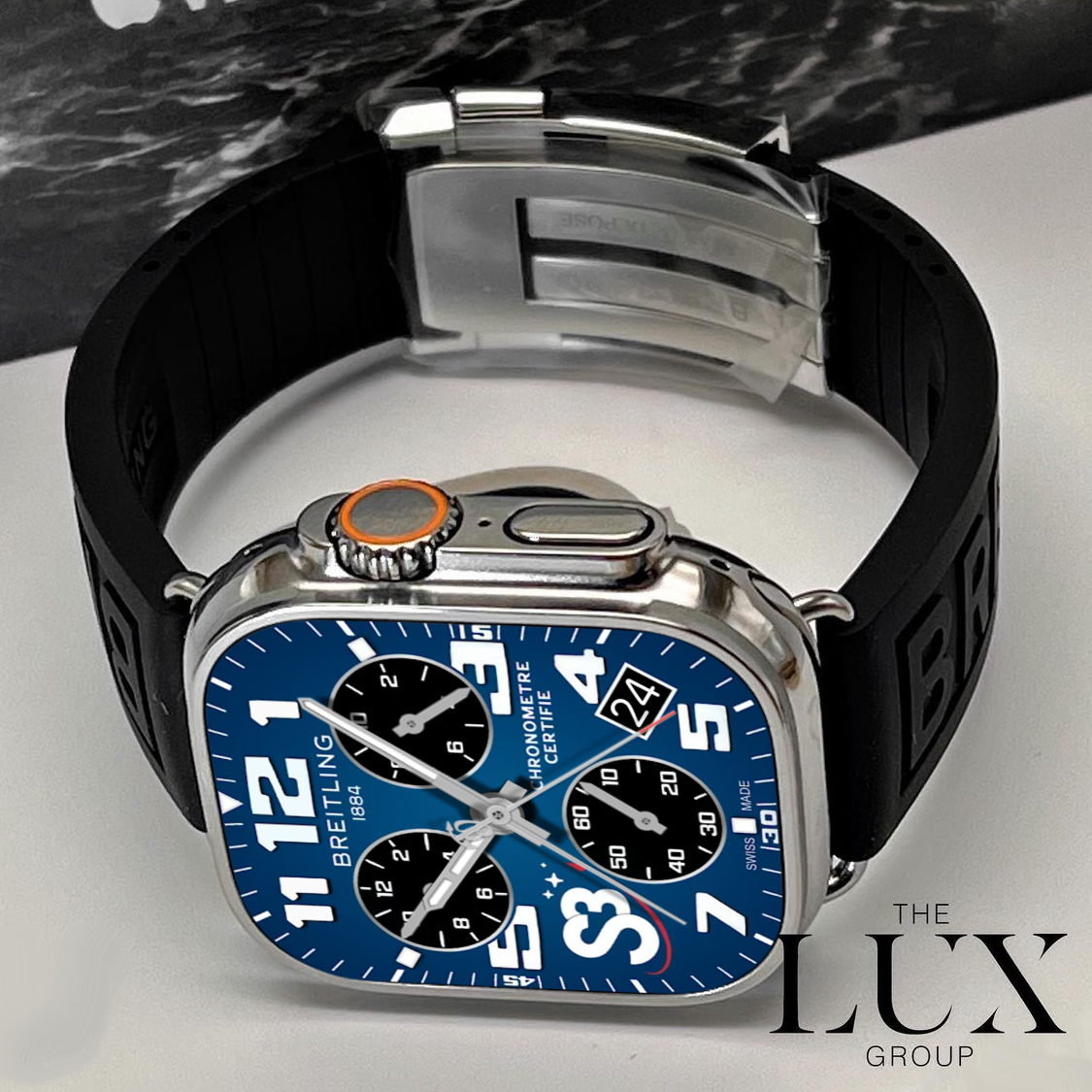 Breitling Chronograph Face Zero G Blue For Apple Watch Ultra 49mm